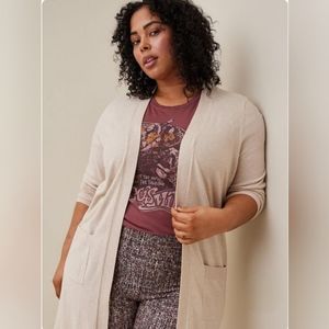 Everyday Soft Duster Open Front Sweater Size 2